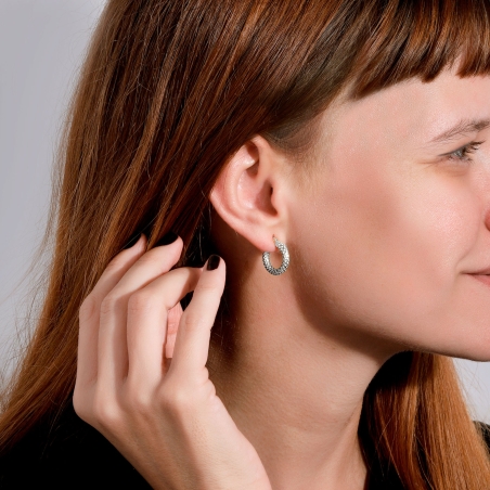 Pendientes Plata primera ley 17mm "Maybe"