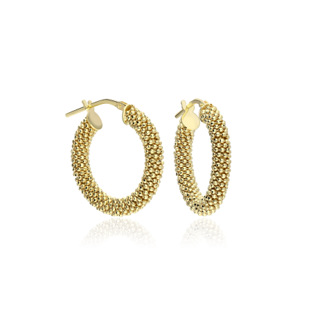 Aros "Temy" Plata primera ley baño Oro 18k 23mm