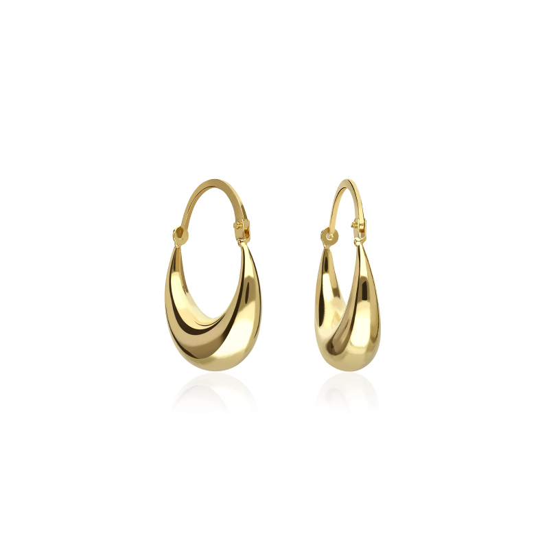 PENDIENTES MORCILLAS "ESPEJO" ORO 18K