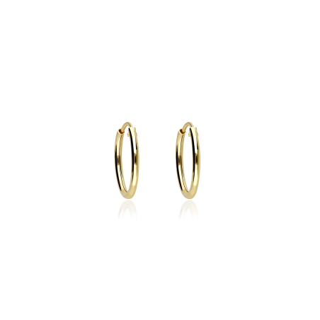 PENDIENTES "NORWALK" ARO LISO 11MM ORO 18K