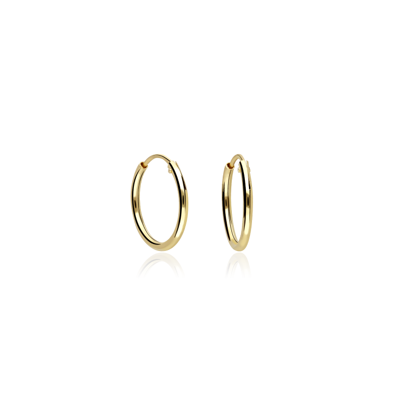 PENDIENTES "NORWALK" ARO LISO 11MM ORO 18K