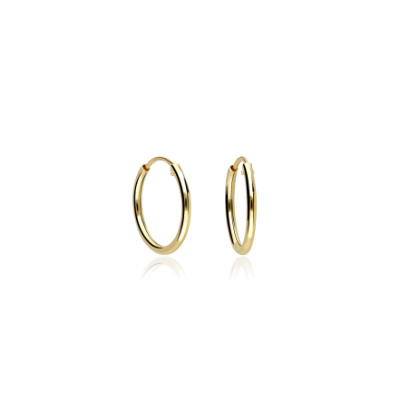 PENDIENTES "NORWALK" ARO LISO 11MM ORO 18K