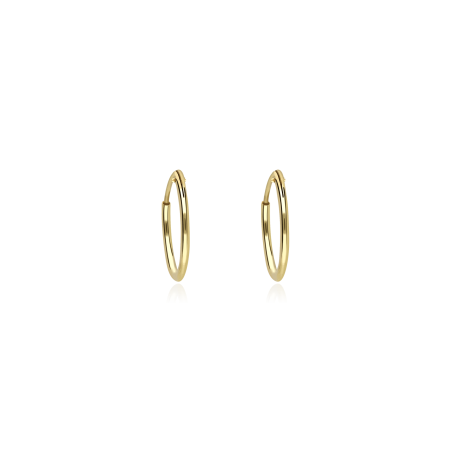 PENDIENTES "NORWALK" ARO LISO 11MM ORO 18K