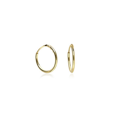 PENDIENTES "NORWALK" ARO LISO 11MM ORO 18K