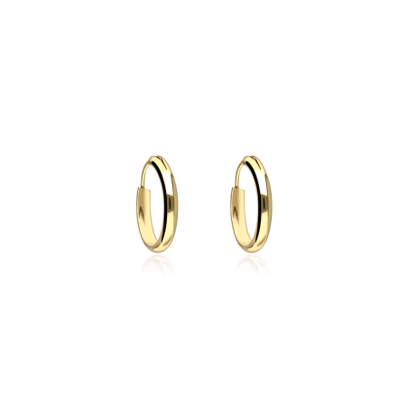 PENDIENTES "HIGH POINT" ARO 12MM ORO 18K