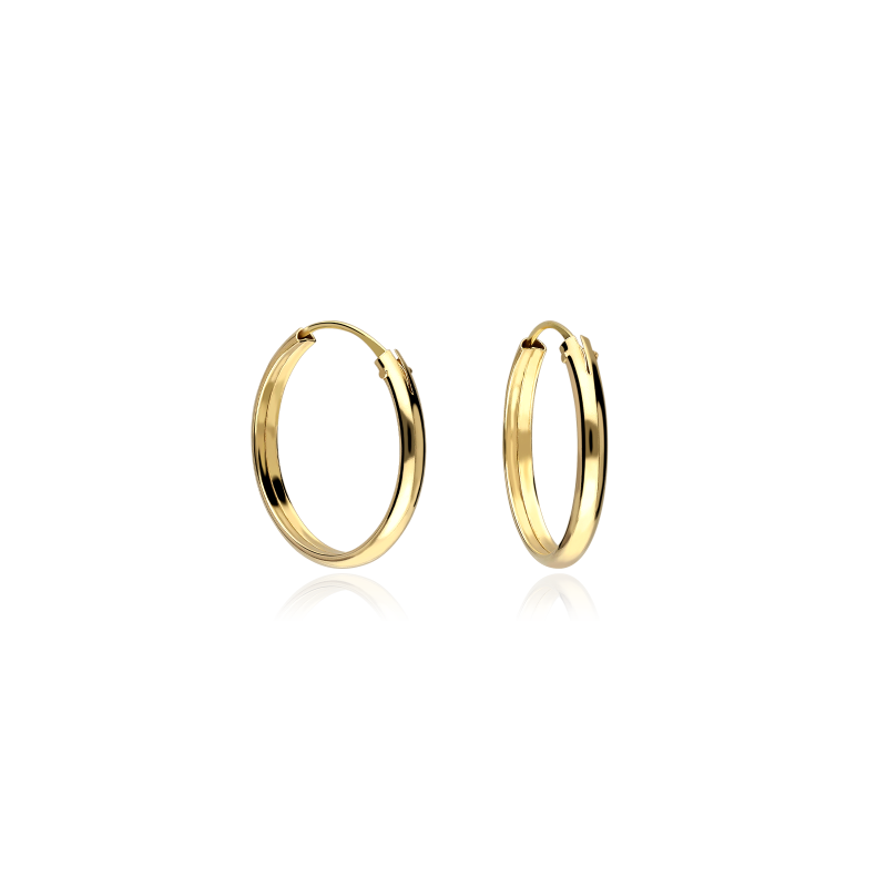 Pendientes Aro Oro 18k 16mm "High point"