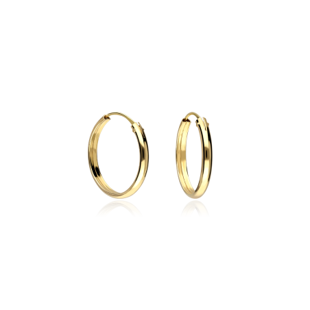 Pendientes Aro Oro 18k 16mm "High point"