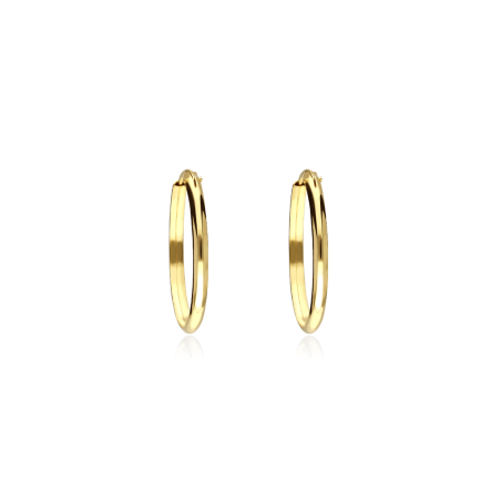 PENDIENTES "HIGH POINT" ARO 20MM ORO 18K