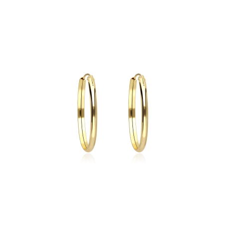 PENDIENTES "HIGH POINT" ARO 22MM ORO 18K