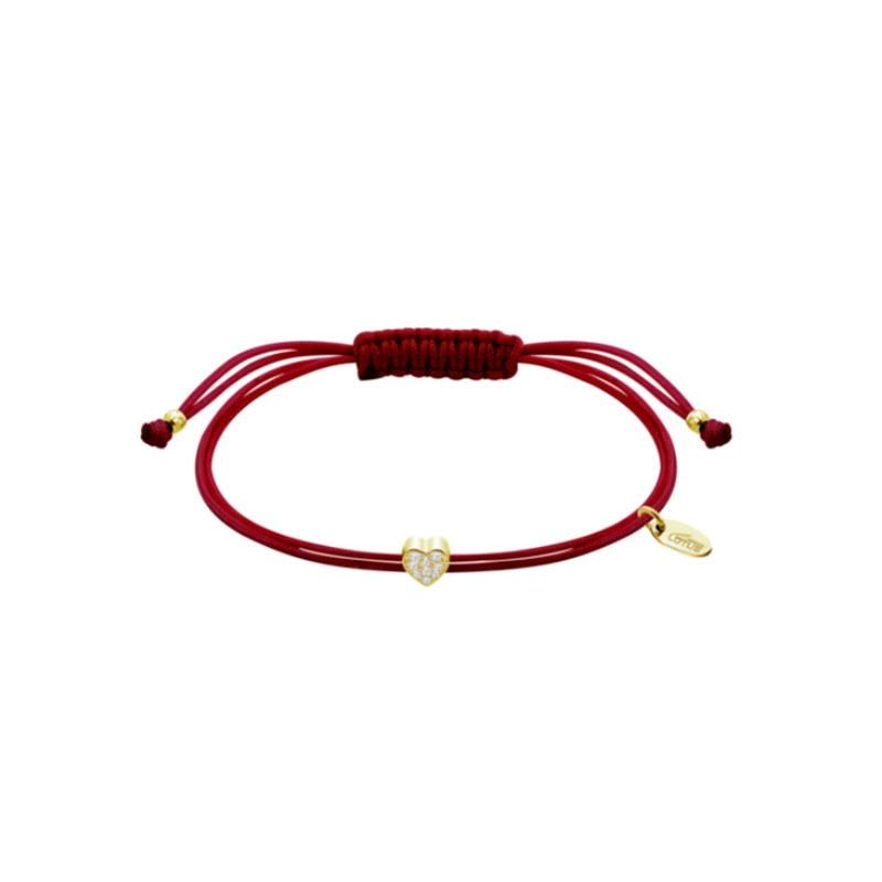 Pulsera Lotus tela y plata dorado mujer LP3754-2/2