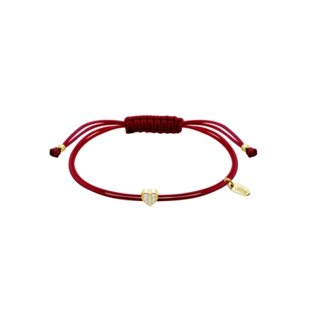 Pulsera Lotus tela y plata dorado mujer LP3754-2/2