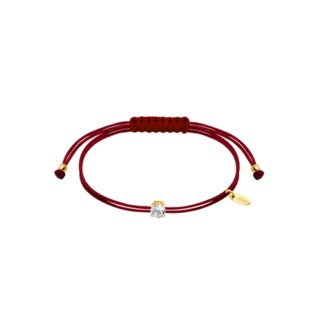 Pulsera Lotus tela y plata dorado mujer LP3669-2/5