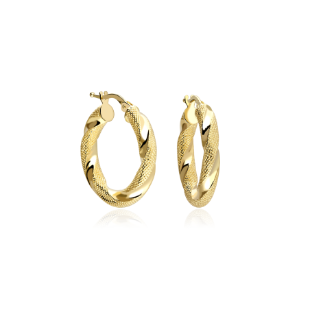PENDIENTES ARO "CURIE" 15mm ORO 18K
