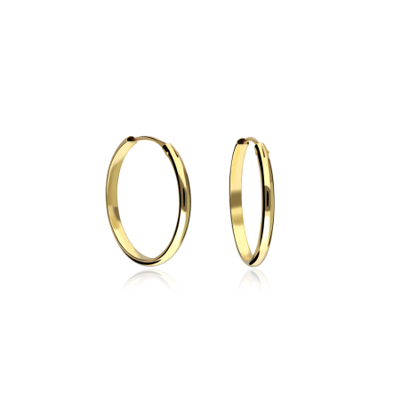 PENDIENTES ARO ORO 18K LISOS 20mm