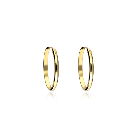 PENDIENTES ARO ORO 18K LISOS 20mm
