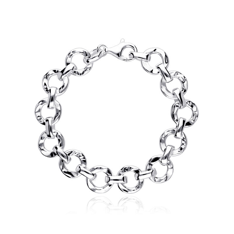 Pulsera Plata primera ley eslabones "Circular" Pulsera Plata primera ley eslabones "Circular"