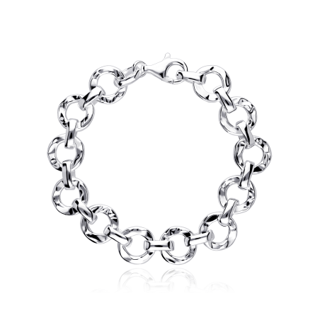 Pulsera Plata primera ley eslabones "Circular"