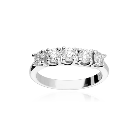 Anillo "Civitavecchia" Oro Blanco 18k y Diamantes 0.75 cts