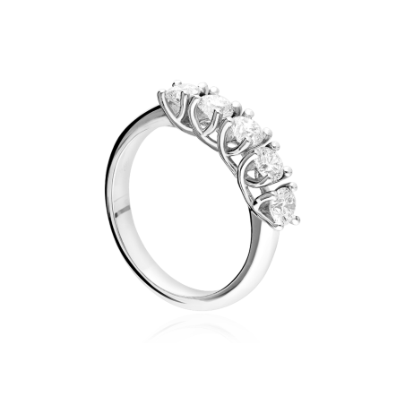 Anillo "Civitavecchia" Oro Blanco 18k y Diamantes 0.75 cts