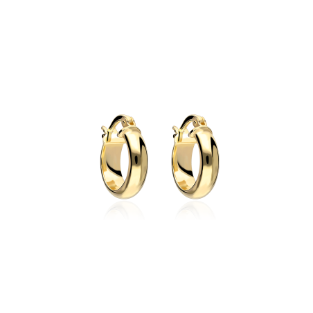 Pendientes Plata primera ley baño Oro 18k "Meidu"