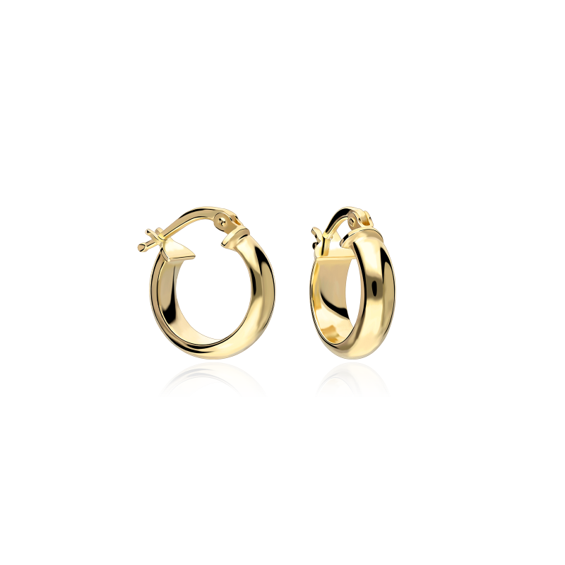Pendientes Plata primera ley baño Oro 18k "Meidu"