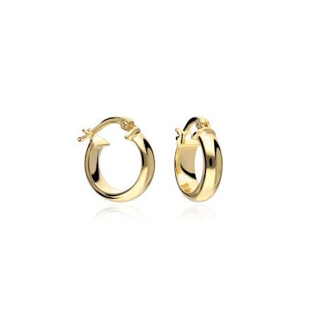 Pendientes Plata primera ley baño Oro 18k "Meidu"