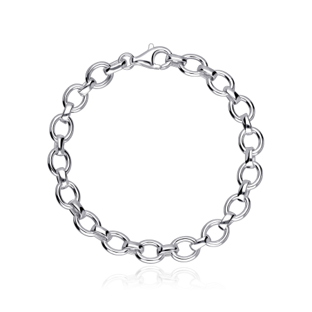Pulsera Plata de ley Eslabon oval