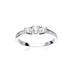 Anillo  Treviso  Oro 18k  y Diamantes 0 50 cts