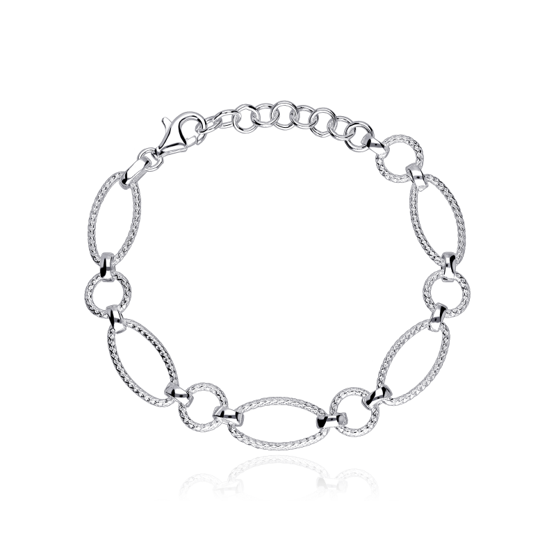 Pulsera Plata primera ley eslabones "Ziam
