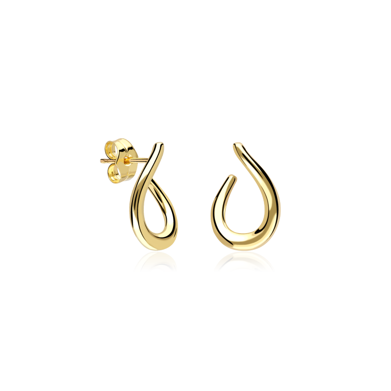 Pendientes Oro 18k Orgánico "Akita"