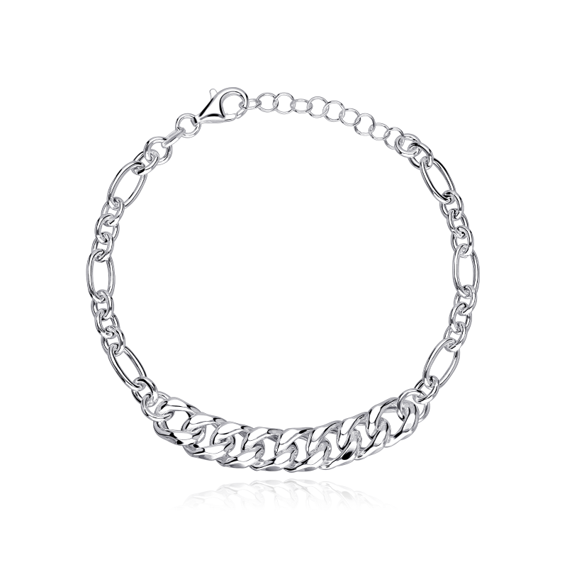 Pulsera Plata primera ley 20.5cm "Reinar"