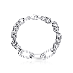 Pulsera Plata primera ley eslabones "Alana"