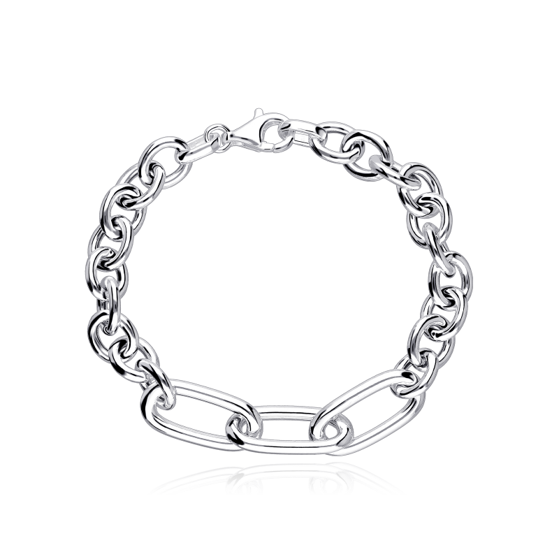 Pulsera Plata primera ley eslabones "Alana"