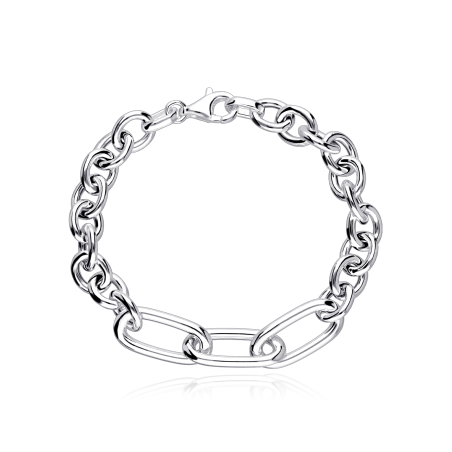 Pulsera Plata primera ley eslabones "Alana"