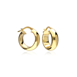 Pendiente Aro Plata ley ba  o Oro 18k 19mm  Claudia 