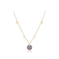 Collar Viceroy Elegant de Plata de ley con baño de oro y colgante con circonitas de colores 13071C100-39