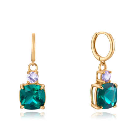 PENDIENTES VICEROY PLATA BAÑO ORO Y CRISTALES DE COLOR 13099E100-59