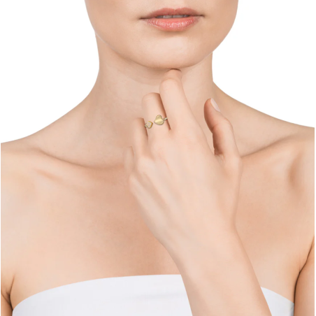 Anillo Viceroy plata bañado en oro con circonitas blancas en corazón 13125A01