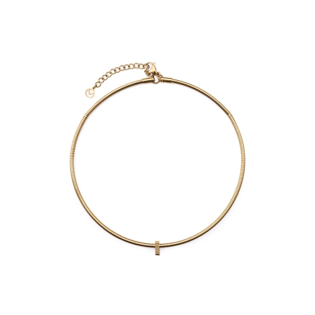 Collar Viceroy de acero IP dorado colección tubogas 14230C01012