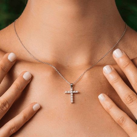 Collar Itemporality Plata y perlas SNL-101-041-UU