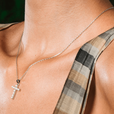 Collar Itemporality Plata y perlas SNL-101-041-UU