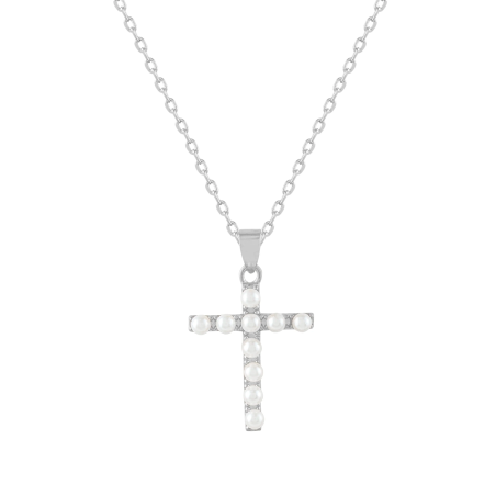 Collar Itemporality Plata y perlas SNL-101-041-UU