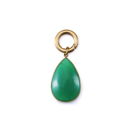 Colgante Viceroy de acero de acero Ip dorado colección Laura Escanes con piedra verde 14233M01012