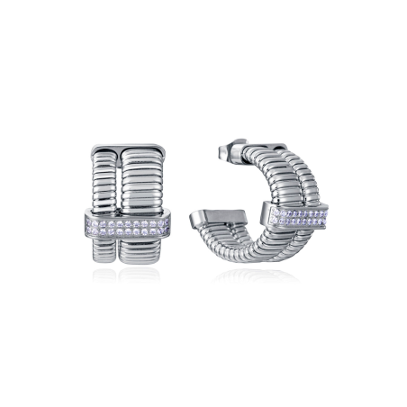 Pendientes Viceroy dobles de acero colección Laura Escanes tubogas 75392E01000