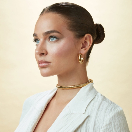 Collar Viceroy doble de acero IP dorado colección Laura Escanes tubogas 75393C01012