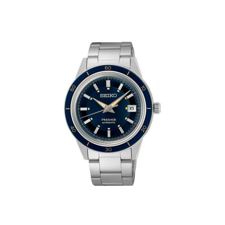 Reloj Seiko Presage Style 60' automático azul oscuro hombre SRPG05J1