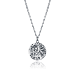 Collar Viceroy hombre de acero y colgante redondo 14214C01000