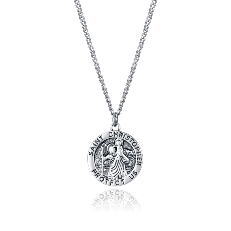 Collar Viceroy hombre de acero y colgante redondo 14214C01000
