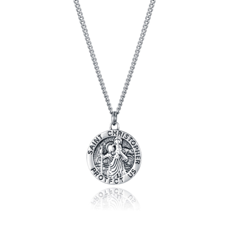 Collar Viceroy hombre de acero y colgante redondo 14214C01000