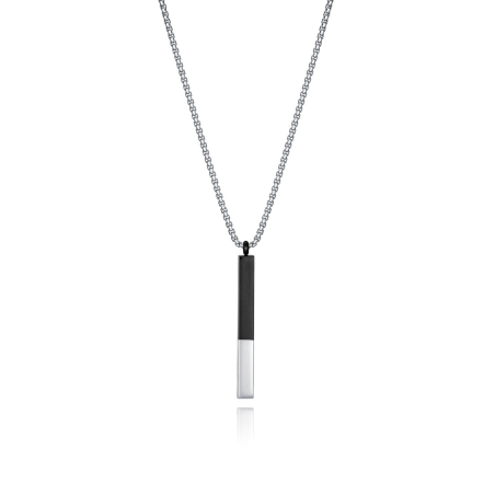 Collar Viceroy de hombre de acero y colgante barra 14216C01010